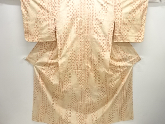JAPANESE KIMONO / ANTIQUE KIMONO / SILK / TSUMUGI / WOVEN KASURI PATTERN